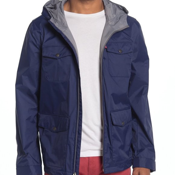 Men's Levi's 4 Pocket Rain Jacket - Picture 1 of 3
